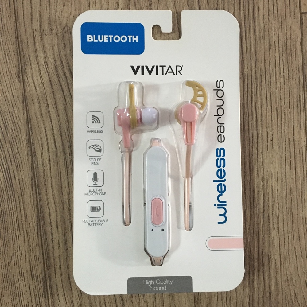 Pink Vivitar Wireless Earbuds